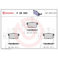 BREMBO Brake pad set P 28 022 - Brake Pads