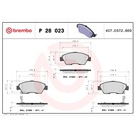 BREMBO Brake pad set P 28 023 - Brake Pads