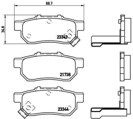 BREMBO Brake pad set P 28 025 - Brake Pads