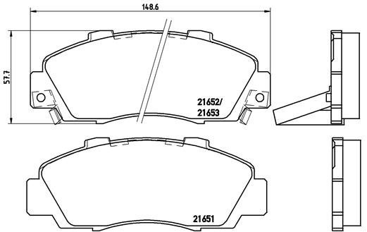 BREMBO Brake pad set P 28 026 - Brake Pads