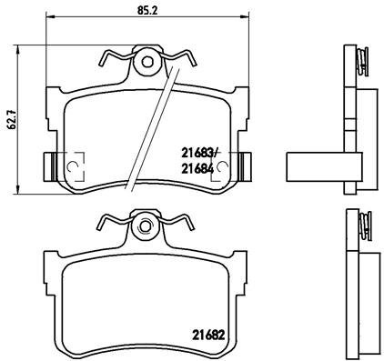BREMBO Brake pad set P 28 027 - Brake Pads