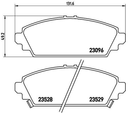 BREMBO Brake pad set P 28 031 - Brake Pads