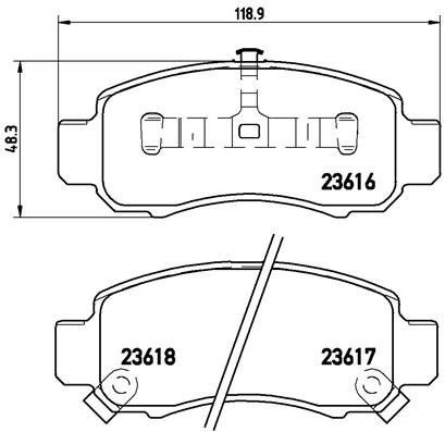 BREMBO Brake pad set P 28 033 - Brake Pads