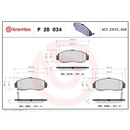 BREMBO Brake pad set P 28 034 - Brake Pads