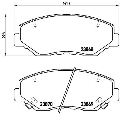 BREMBO Brake pad set P 28 035 - Brake Pads