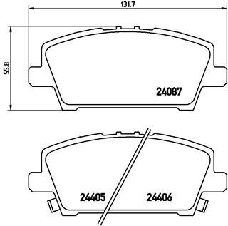 BREMBO Brake pad set P 28 037 - Brake Pads