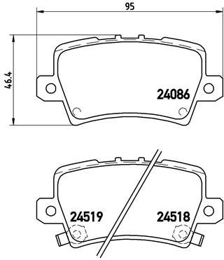 BREMBO Brake pad set P 28 038 - Brake Pads