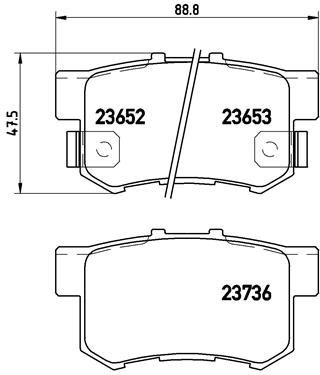 BREMBO Brake pad set P 28 039 - Brake Pads