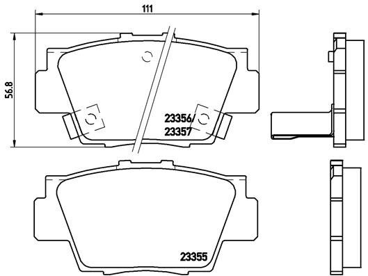 BREMBO Brake pad set P 28 040 - Brake Pads
