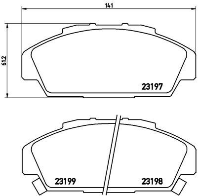 BREMBO Brake pad set P 28 041 - Brake Pads