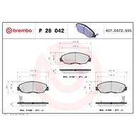 BREMBO Brake pad set P 28 042 - Brake Pads