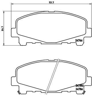 BREMBO Brake pad set P 28 043X - Brake Pads