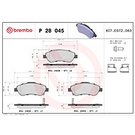 BREMBO Brake pads P 28 045X - Brake Pads