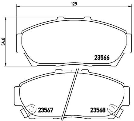 BREMBO Brake pad set P 28 048 - Brake Pads