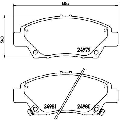 BREMBO Brake pad set P 28 050X - Brake Pads