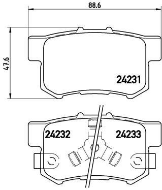 BREMBO Brake pad set P 28 051 - Brake Pads