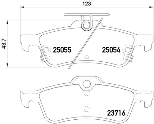 BREMBO Brake pad set P 28 070 - Brake Pads