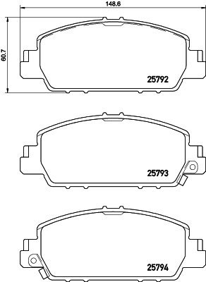 BREMBO Brake pad set P 28 077 - Brake Pads