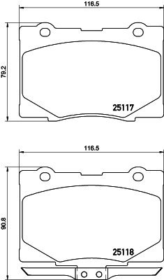 BREMBO Brake pad set P 28 079 - Brake Pads