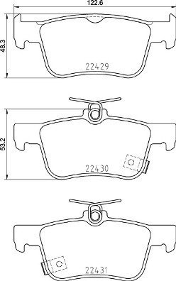 BREMBO Brake pad set P 28 089 - Brake Pads