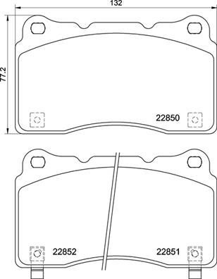 BREMBO Brake pad set P 28 099 - Brake Pads