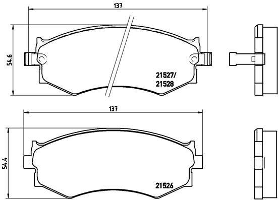 BREMBO Brake pad set P 30 002 - Brake Pads