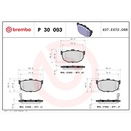 BREMBO Brake pad set P 30 003 - Brake Pads
