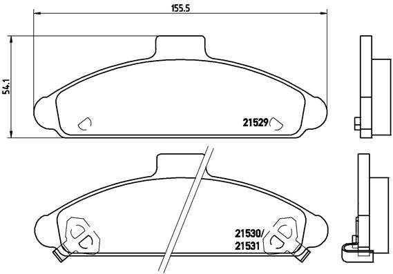 BREMBO Brake pad set P 30 004 - Brake Pads