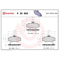 BREMBO Brake pad set P 30 005 - Brake Pads