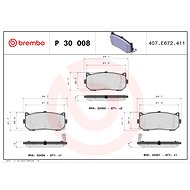 BREMBO Brake pad set P 30 008 - Brake Pads
