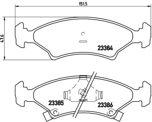 BREMBO Brake pad set P 30 009 - Brake Pads
