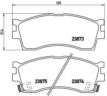 BREMBO Brake pad set P 30 016 - Brake Pads
