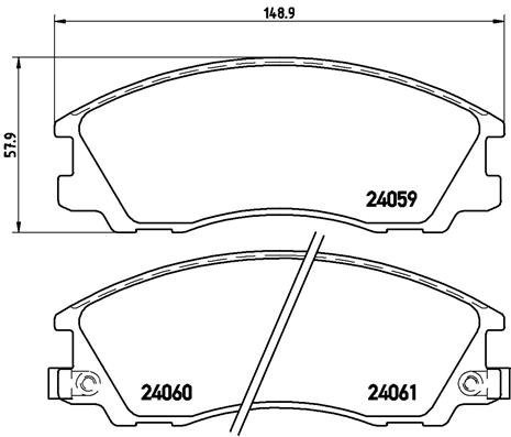BREMBO Brake pad set P 30 017 - Brake Pads