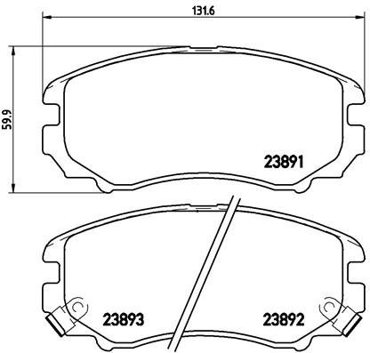 BREMBO Brake pad set P 30 018X - Brake Pads