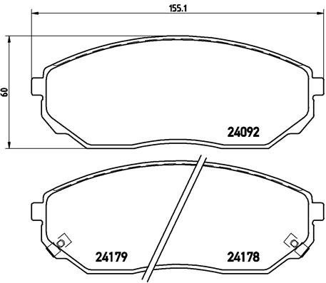 BREMBO Brake pad set P 30 019 - Brake Pads