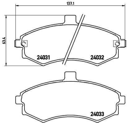 BREMBO Brake pad set P 30 020 - Brake Pads