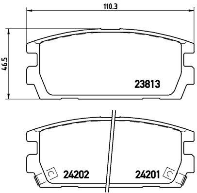 BREMBO Brake pad set P 30 021 - Brake Pads