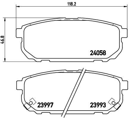 BREMBO Brake pad set P 30 023 - Brake Pads