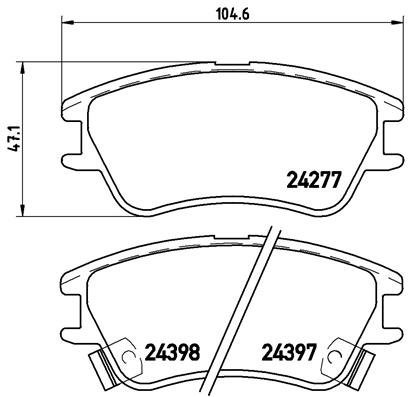 BREMBO Brake pad set P 30 027 - Brake Pads