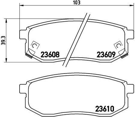BREMBO Brake pad set P 30 030 - Brake Pads