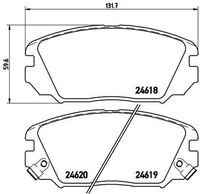 BREMBO Brake pad set P 30 031 - Brake Pads