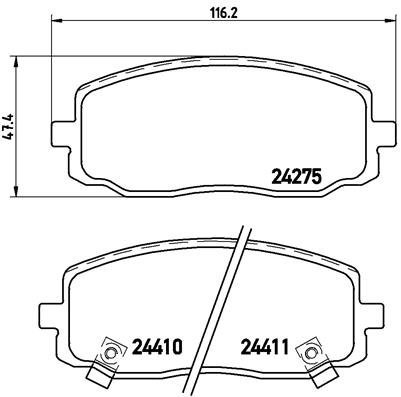BREMBO Brake pad set P 30 032 - Brake Pads