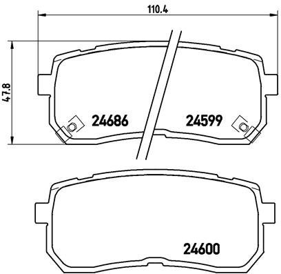 BREMBO Brake pad set P 30 035 - Brake Pads