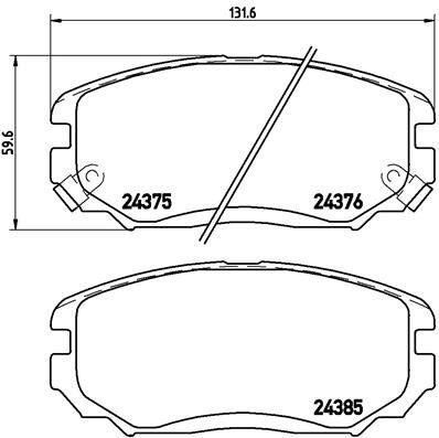 BREMBO Brake pad set P 30 038 - Brake Pads