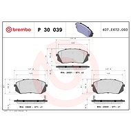 BREMBO Brake pad set P 30 039 - Brake Pads