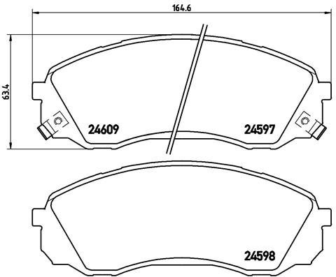 BREMBO Brake pad set P 30 041 - Brake Pads