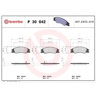BREMBO Brake pad set P 30 042 - Brake Pads
