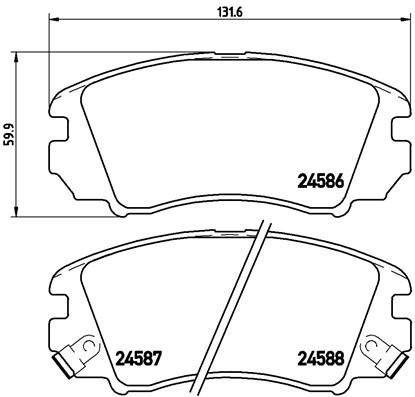BREMBO Brake pad set P 30 043 - Brake Pads