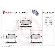 BREMBO Brake pad set P 30 046 - Brake Pads
