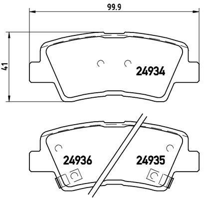 BREMBO Brake pad set P 30 047 - Brake Pads